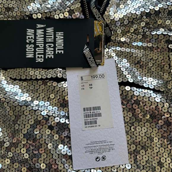 Moschino X H&M Sequin Hoodie Dress NWT - Picture 6 of 9